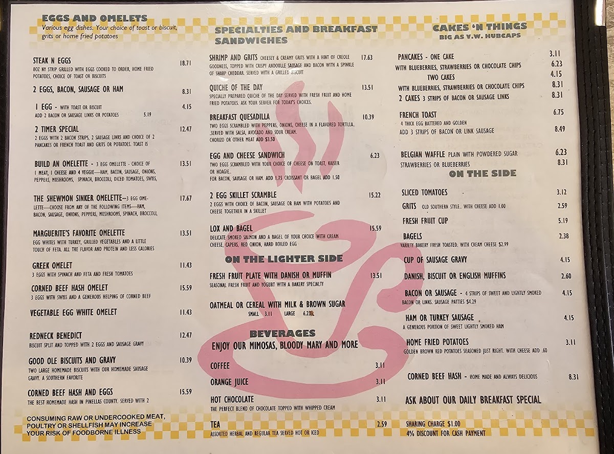 Menu - Marguerite's Cafe And Catering photo 1